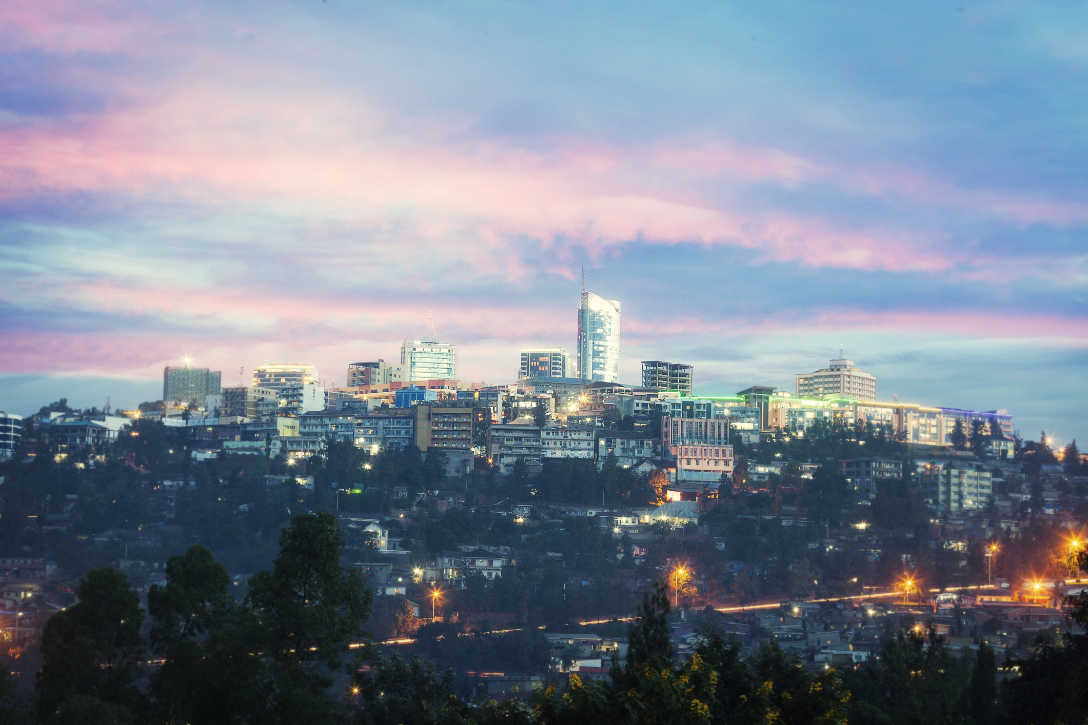 Blick auf Kigali als Auftakt einer Ruanda Reise