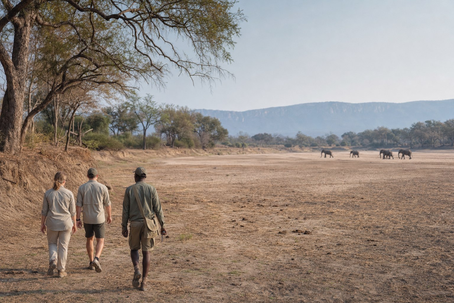 Privat geführte Walking Safari in einem abgelegenen Flusstal in Sambia
